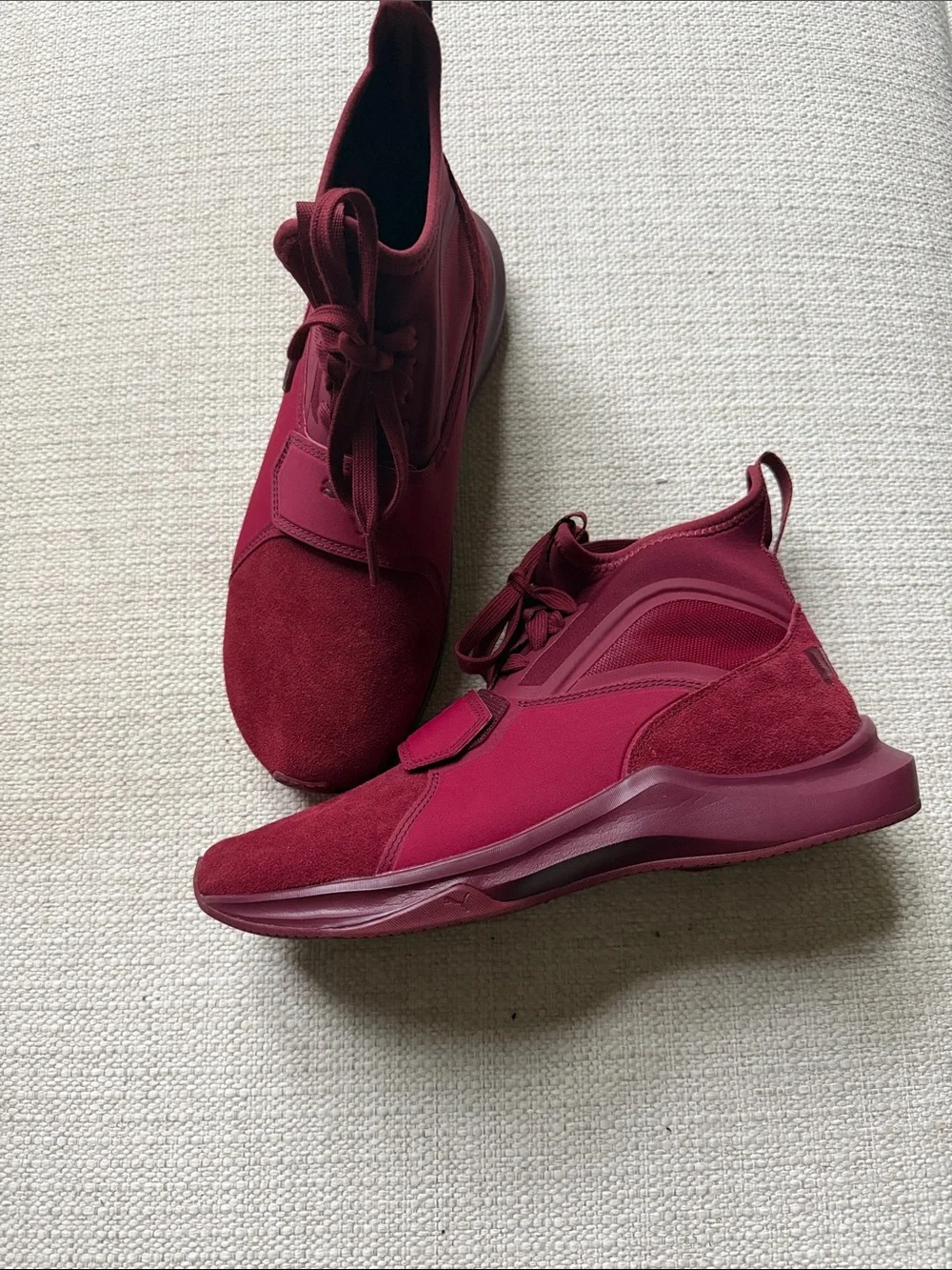 Puma Women's Deep Burgundy Slip-On Lace Sneakers